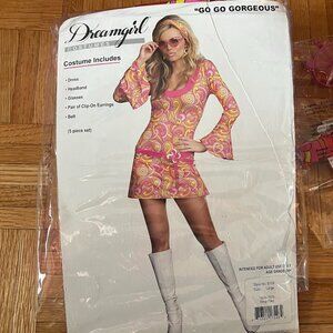 Hippie Halloween Costume 1960s L Pink Dreamgirl Costumes